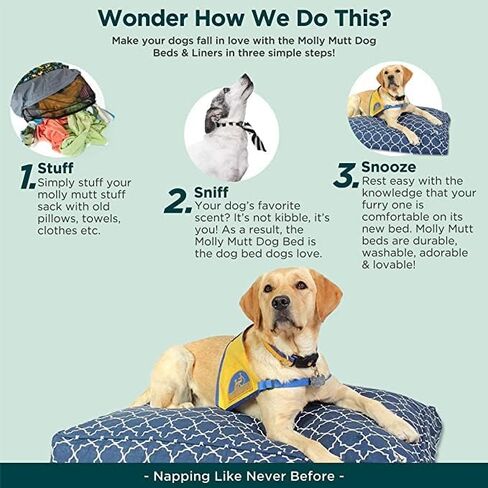 Molly Mutt Medium to Large Dog Bed Cover - Rocketman Print - Measures 27"x36"x5’’ - 100% Cotton - Durable - Breathable - Sustainable - Machine Washable Dog Bed Cover in Kuwait