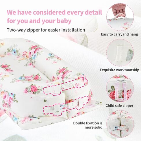 Baby Lounger Cover for Dockatot Deluxe + | 100% Cotton Hypoallergenic Newborn Premium Quality Spare Cover(Cover Only) (Rainbow) in Kuwait