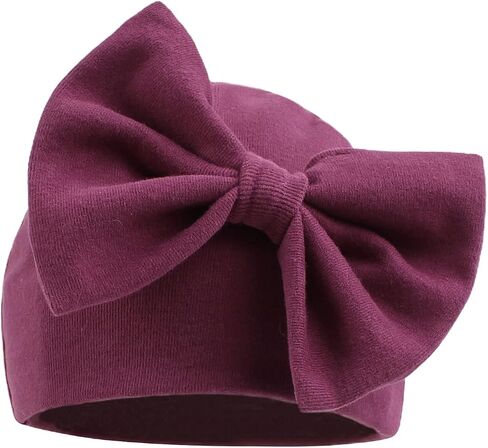 Bamery Newborn Baby Girl Hat Cotton Baby Bow Beanie Preemie Hats Spring Infant Hats for Girls 0-12 Months in Saudi Arabia