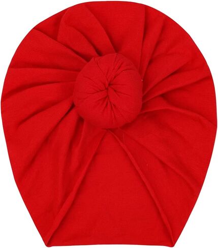 Baby Hats Newborn Baby Girls Turban Hospital Hat Infant Toddler Kid Hat Big Hair Bow Top Knot Head Wrap in Saudi Arabia