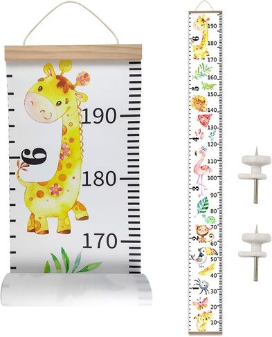 مخطط نمو للأطفال، ملصق جداري قابل للإزالة لقياس الارتفاع، مخطط نمو محمول، مسطرة حائط لطيفة للأطفال والبنات والأولاد وغرفة نوم الأطفال الصغار (2) in Kuwait