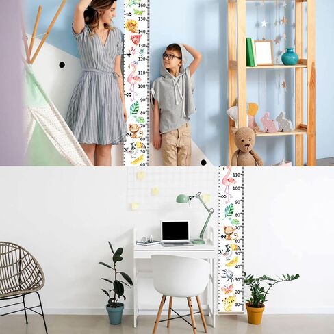 مخطط نمو للأطفال، ملصق جداري قابل للإزالة لقياس الارتفاع، مخطط نمو محمول، مسطرة حائط لطيفة للأطفال والبنات والأولاد وغرفة نوم الأطفال الصغار (2) in Kuwait