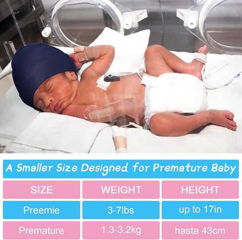 4 Pack Preemie Hat and Mitten Socks Set Cotton Preemie Beanie No Scratch Baby Mitten Nicu Hospital Hat for Boy Girl in Saudi Arabia