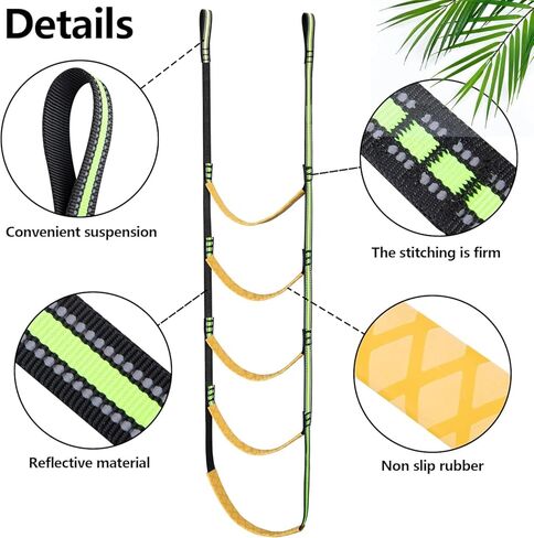 LFUTARI تسلق مساعد للصيد، خفيف الوزن، عصا تسلق للصيد، سلم حبل منسوج لسلامة الصيد، التسلق في الهواء الطلق، الكهوف، التجديف in Kuwait