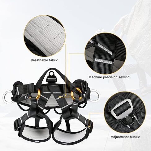 WMLBK Tree Climbing Gear, Tree Climbing Spike Tree Climbing Gear Pole Climbing Spurs Tool Adjustable Straps with Non-Slip Pedal With Upgrade Protection Belt For Climbers, Hunting, Observation, Logging in Kuwait