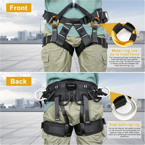 WMLBK Tree Climbing Gear, Tree Climbing Spike Tree Climbing Gear Pole Climbing Spurs Tool Adjustable Straps with Non-Slip Pedal With Upgrade Protection Belt For Climbers, Hunting, Observation, Logging in Kuwait