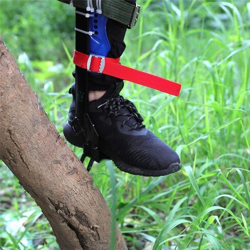 WMLBK Tree Climbing Gear, Tree Climbing Spike Tree Climbing Gear Pole Climbing Spurs Tool Adjustable Straps with Non-Slip Pedal With Upgrade Protection Belt For Climbers, Hunting, Observation, Logging in Kuwait