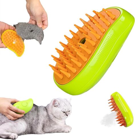 فرشاة بخارية للقطط، فرشاة بخارية للقطط 3 في 1، فرشاة بخارية للقطط متعددة الوظائف، فرشاة بخارية للقطط للتدليك، فرشاة شعر القطط لإزالة الشعر المتشابك والفضفاض in Kuwait