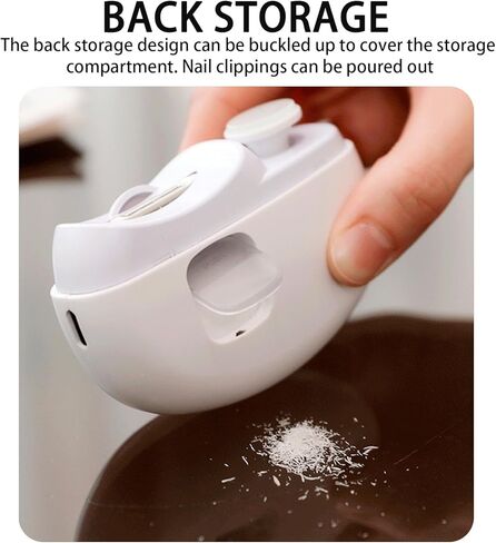 HEYAXA Electric Nail Clipper, Rechargeable Fingernail Clippers 2 Speeds Nail File Nail Trimmer with Nail Scraps Storage and Light for Baby, Kids, Women, Seniors, Weak Hand in Kuwait