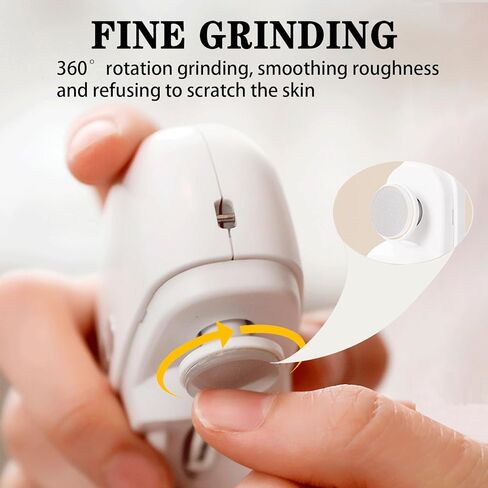 HEYAXA Electric Nail Clipper, Rechargeable Fingernail Clippers 2 Speeds Nail File Nail Trimmer with Nail Scraps Storage and Light for Baby, Kids, Women, Seniors, Weak Hand in Kuwait