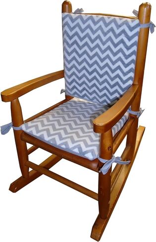 Baby Doll Bedding Minky Chevron Junior Rocking Chair Pad, Grey in Saudi Arabia