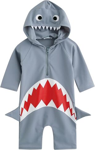 فينيت بيبي طقم ملابس سباحة قطعة واحدة باكمام طويلة للاولاد الصغار من ليتل انفانت in Kuwait