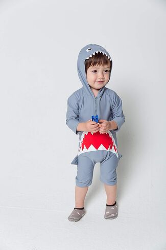 فينيت بيبي طقم ملابس سباحة قطعة واحدة باكمام طويلة للاولاد الصغار من ليتل انفانت in Kuwait