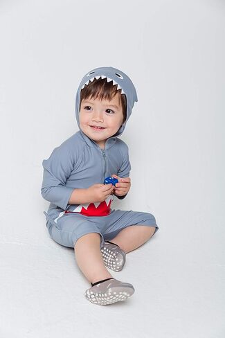 فينيت بيبي طقم ملابس سباحة قطعة واحدة باكمام طويلة للاولاد الصغار من ليتل انفانت in Kuwait