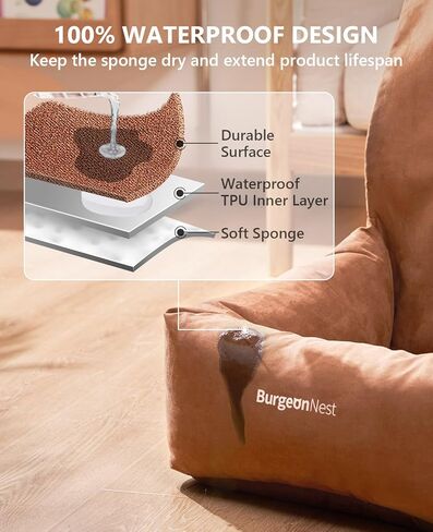 مقعد سيارة للكلاب الصغيرة من بورجيوننيست، مقعد سيارة معزز مقاوم للماء للكلاب، مقعد سيارة للحيوانات الأليفة قابل للغسل مع مقود أمان بمشبك، سرير حامل للسفر بالسيارة للكلاب in Kuwait