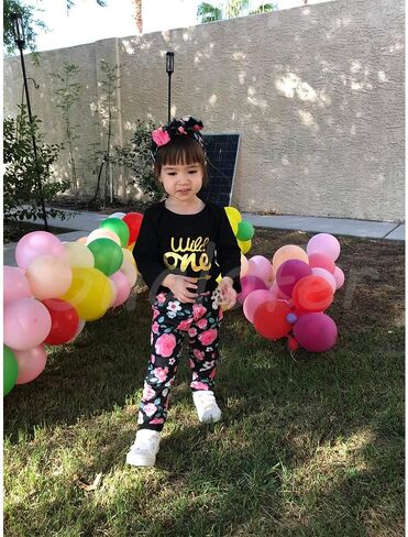 Shalofer Baby Girl First Birthday Outfit 1st Birthday Girl Wild One Clothes Set in Saudi Arabia