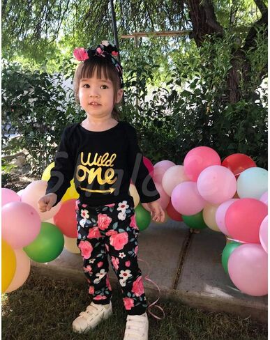 Shalofer Baby Girl First Birthday Outfit 1st Birthday Girl Wild One Clothes Set in Saudi Arabia