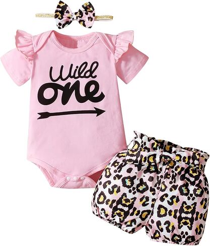 Shalofer Baby Girl First Birthday Outfit 1st Birthday Girl Wild One Clothes Set in Saudi Arabia