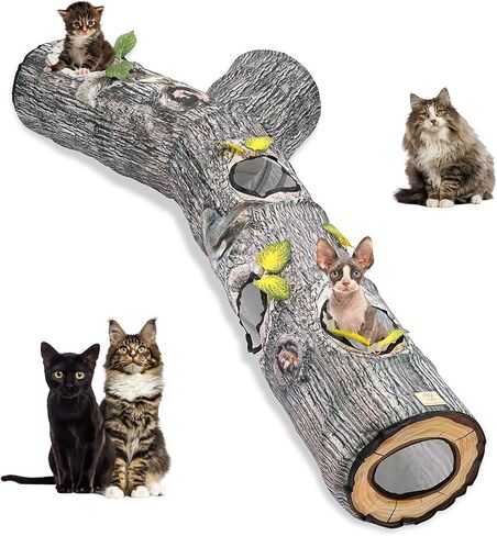 نفق القطط AmaCielo، أنفاق القطط للقطط الداخلية، خيمة لعب للقطط قابلة للتمدد وقابلة للتمدد، لعبة متاهة بيت القطط، حجم كبير، تخزين مريح للقطط، الجرو، كيتي، أرنب in Kuwait