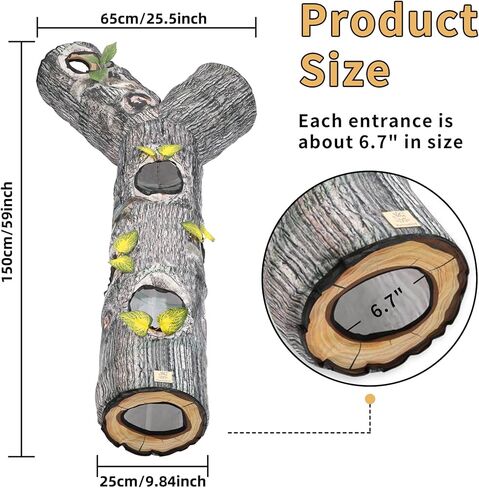 نفق القطط AmaCielo، أنفاق القطط للقطط الداخلية، خيمة لعب للقطط قابلة للتمدد وقابلة للتمدد، لعبة متاهة بيت القطط، حجم كبير، تخزين مريح للقطط، الجرو، كيتي، أرنب in Kuwait