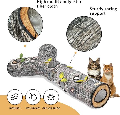 نفق القطط AmaCielo، أنفاق القطط للقطط الداخلية، خيمة لعب للقطط قابلة للتمدد وقابلة للتمدد، لعبة متاهة بيت القطط، حجم كبير، تخزين مريح للقطط، الجرو، كيتي، أرنب in Kuwait