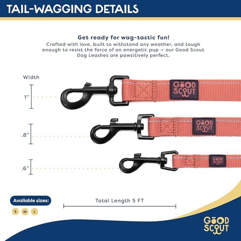Good Scout Heavy Duty Bungee Leash, Walking & Training Leash for Puppies & Adult Dogs, Brick, Small in Kuwait
