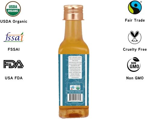 زيت النيم المضغوط البارد من آدي أورجانيك، 100 مل، معتمد من وزارة الزراعة الأمريكية | زيت عطري للبشرة والشعر والأظافر | صنع في الهند in Kuwait