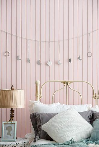 Mkono Moon Phase Wall Hanging Boho Aesthetic Room Decor Metal Moons Garland Hanging Art Bohemian Home Decoration for Girls Room Nursery Bedroom Livingroom Dorm, Ideal Gift, Black, 55" in Kuwait