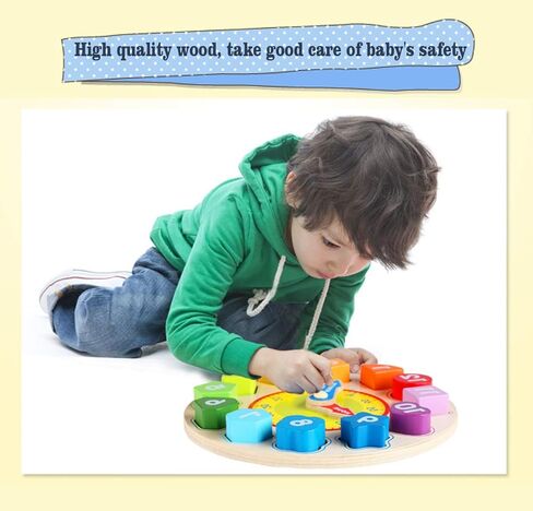 لعبة ساعة الوقت للأطفال، وقت التعلم الخشبي، لعبة فرز الألوان، لعبة مونتيسوري للتعليم المبكر، مجموعة الرياضيات للأطفال، أداة لعب ما قبل المدرسة، لعبة ألغاز للأطفال الصغار، هدية للأولاد والبنات، سن 3 4 5 6 in Kuwait