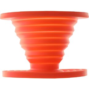 ustCollapsible Flexware Coffee Drip with Strong, Flexible, Compact, BPA Free Design and Lid Seal for Hiking, Backpacking, Camping and Outdoor Survival,Orange in Kuwait