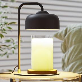 Vktoma Candle Warmer Lamp with Timer, Electric Candle Warmer Lamp for Jar Candles, Home Decor Gift Candle Lamp Warmer with 2 Halogen Bulbs (White) in Kuwait
