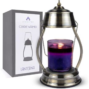 Jimmifer Candle Warmer Lamp - Dimmable Candle Lamp Warmer with Safety Timer for Scented Candles, No-Flame Top Candle Warmer with 2 Bulbs Compatible with Yankee Candle Small and Large Jar Candles in Kuwait