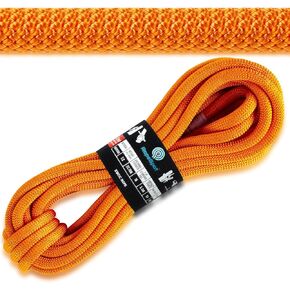 Powerful UIAA Static Rock Climbing Rope - High Strength Static Climbing Rope - Rock Mountaineering Climbing Gear - 10.5mm Rescue Rope - Heavy Duty Rope