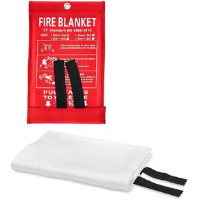 Fire Blankets Emergency for Home Kitchen Fiberglass Fire Extinguisher Blanket for School, Fireplace, Grill, Vehicle, Office, Warehouse