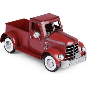 Farmhouse Blue Truck Tabletop Decor, Vintage Car Trucks Decorations for Indoor and Outdoor, Farm Pick-up Shelf Decors, Decorative Desktop Storage