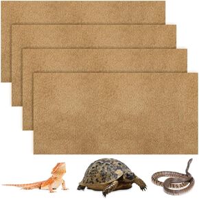 Haull 4 Pcs Reptile Carpet Terrarium Floor Mat Liner, 47 x 24 Inch, Coffee in Kuwait