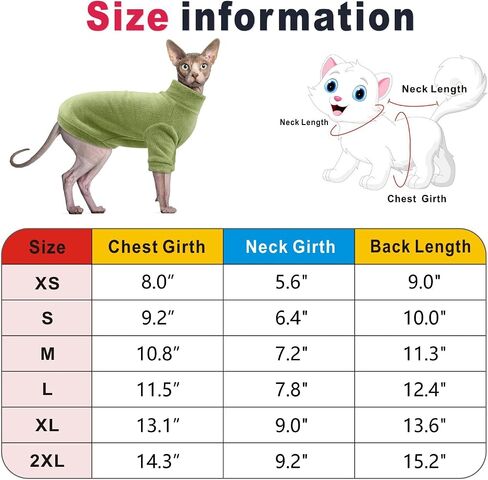 Idepet Sphynx ملابس القطط الشتوية، سترة ذات ياقة مدورة للقطط بدون شعر، سترة من الصوف المرجاني الناعم، معطف دافئ، ملابس قطط مع أكمام، بلوفر، بيجامة شتوية للحيوانات الأليفة (أزرق، صغير جدًا) in Kuwait