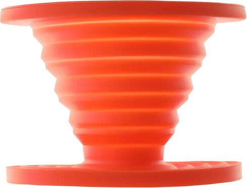 ustCollapsible Flexware Coffee Drip with Strong, Flexible, Compact, BPA Free Design and Lid Seal for Hiking, Backpacking, Camping and Outdoor Survival,Orange in Saudi Arabia