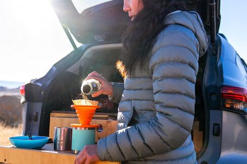 ustCollapsible Flexware Coffee Drip with Strong, Flexible, Compact, BPA Free Design and Lid Seal for Hiking, Backpacking, Camping and Outdoor Survival,Orange in Saudi Arabia