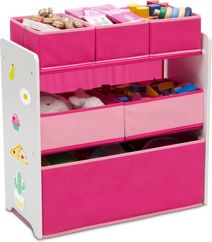 Delta Children Design and Store 6 Bin Toy Organizer, Grey/Blue in Saudi Arabia