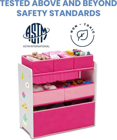 Delta Children Design and Store 6 Bin Toy Organizer, Grey/Blue in Saudi Arabia