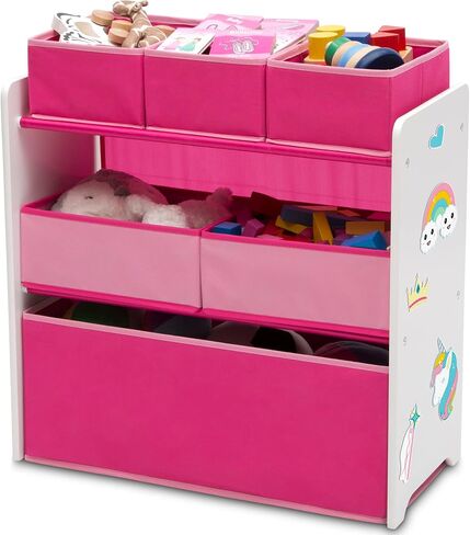 Delta Children Design and Store 6 Bin Toy Organizer, Grey/Blue in Saudi Arabia