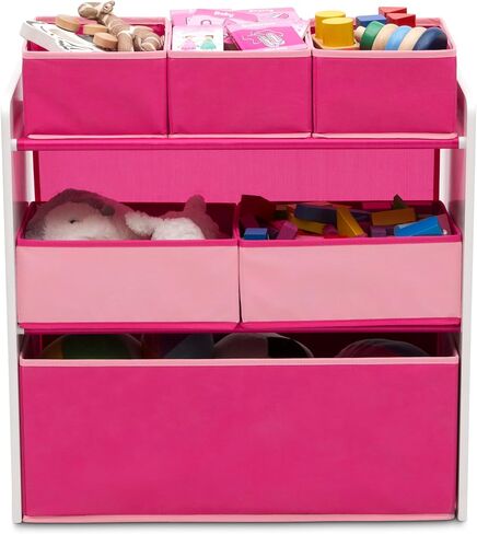 Delta Children Design and Store 6 Bin Toy Organizer, Grey/Blue in Saudi Arabia