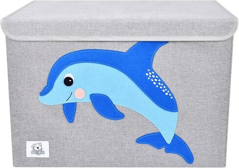 Large Toy Box Storage with Lid, Foldable Fabric Toy Chest Storage for Kids | Toy Organizer Basket, Collapsible Animal Print Storage Bin for Toddlers, Boys and Girls, Playroom, Baby Nursery (Dinosaur) in Saudi Arabia