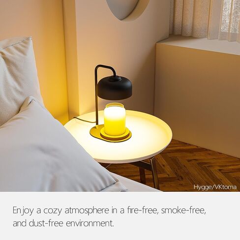 Vktoma Candle Warmer Lamp with Timer, Electric Candle Warmer Lamp for Jar Candles, Home Decor Gift Candle Lamp Warmer with 2 Halogen Bulbs (White) in Kuwait