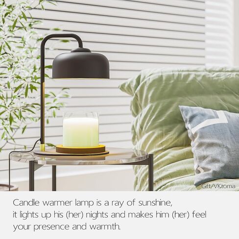 Vktoma Candle Warmer Lamp with Timer, Electric Candle Warmer Lamp for Jar Candles, Home Decor Gift Candle Lamp Warmer with 2 Halogen Bulbs (White) in Kuwait