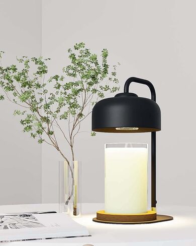 Vktoma Candle Warmer Lamp with Timer, Electric Candle Warmer Lamp for Jar Candles, Home Decor Gift Candle Lamp Warmer with 2 Halogen Bulbs (White) in Kuwait