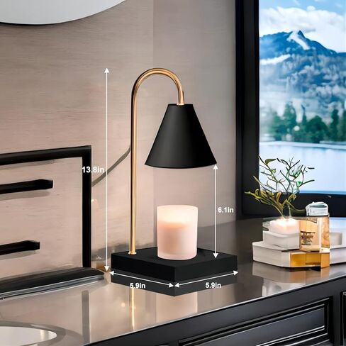 مصباح تسخين الشموع، سخان كهربائي لمصباح الشمعة مع مؤقت، سخان ذوبان الشمع القابل للتعتيم لشموع البرطمان مع لمبتين، مذيب كهربائي للرائحة، ديكور منزلي وهدية للأم in Kuwait