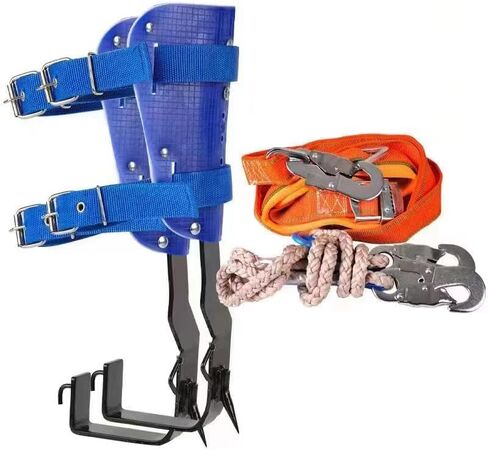 ميدوو معدات تسلق الاشجار المطورة (حزام امان مطور وواقيات ساق (ازرق) in Kuwait