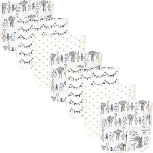 Hudson Baby Unisex Baby Muslin Burp Cloth 7pk, One Size in Saudi Arabia